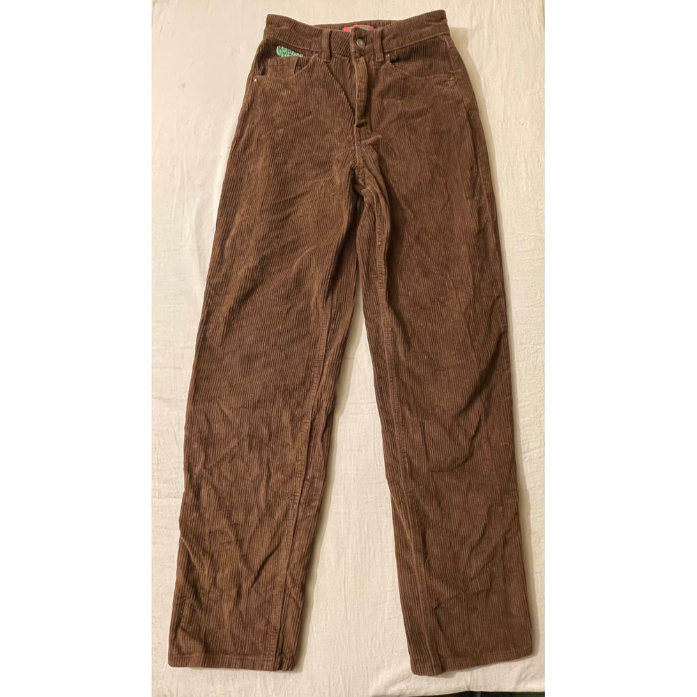 Empyre Tori Size 0 Brown Wide Wale Corduroy‎ Pants High Waisted Baggy Y2k Skate